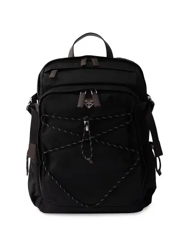 Prada Men's Re-Nylon and Leather Backpack | Thumbnail 1 Prada Men's Re-Nylon and Leather Backpack | Thumbnail 1