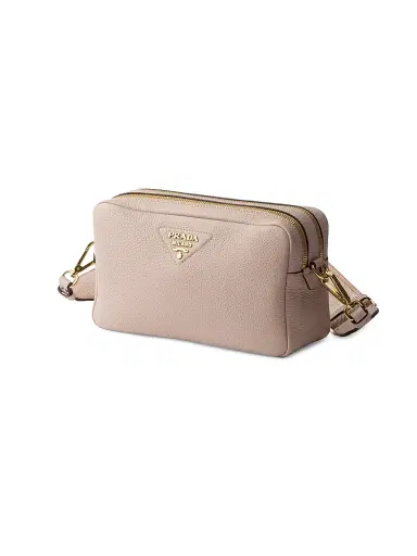 Prada Women's Small Leather Shoulder Bag - Pink Gold | Thumbnail 2