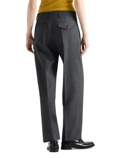 Prada Women's Rush Stitch Pants - Grey | Thumbnail 4