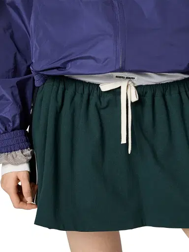 Miu Miu Women's Cotton Jersey Mini-Skirt - Green - Size XS | Thumbnail 5 Miu Miu Women's Cotton Jersey Mini-Skirt - Green - Size XS | Thumbnail 5