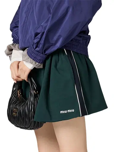 Miu Miu Women's Cotton Jersey Mini-Skirt - Green - Size XS | Thumbnail 6 Miu Miu Women's Cotton Jersey Mini-Skirt - Green - Size XS | Thumbnail 6