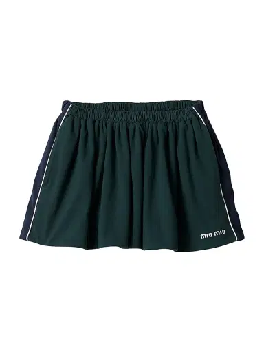 Miu Miu Women's Cotton Jersey Mini-Skirt - Green - Size XS | Thumbnail 1 Miu Miu Women's Cotton Jersey Mini-Skirt - Green - Size XS | Thumbnail 1