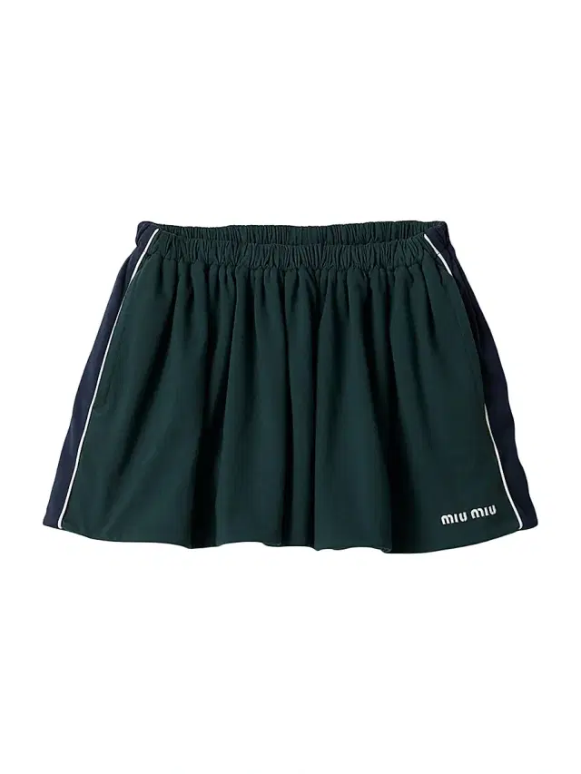 Miu Miu Women's Cotton Jersey Mini-Skirt - Green