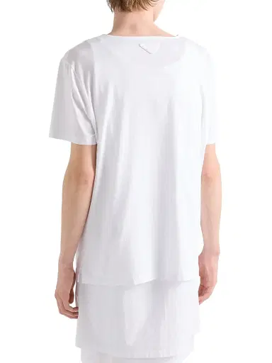 Prada Men's Printed Cotton T-Shirt - White | Thumbnail 3 Prada Men's Printed Cotton T-Shirt - White | Thumbnail 3