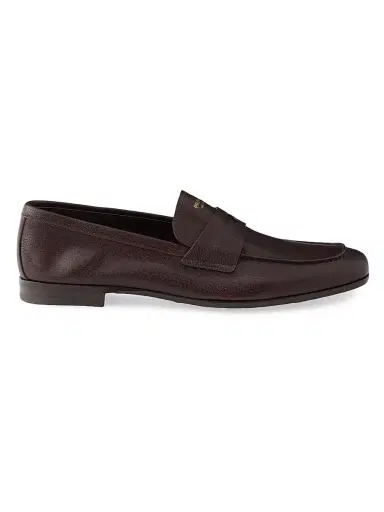 Prada Men's Leather Loafers - Brown | Thumbnail 1 Prada Men's Leather Loafers - Brown | Thumbnail 1
