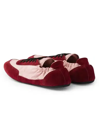 Prada Women's Collapse Suede Low-Top Sneakers - Pink - Size 10 | Thumbnail 3 Prada Women's Collapse Suede Low-Top Sneakers - Pink - Size 10 | Thumbnail 3