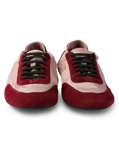 Prada Women's Collapse Suede Low-Top Sneakers - Pink - Size 10 | Thumbnail 4 Prada Women's Collapse Suede Low-Top Sneakers - Pink - Size 10 | Thumbnail 4