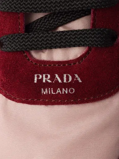 Prada Women's Collapse Suede Low-Top Sneakers - Pink - Size 10 | Thumbnail 5 Prada Women's Collapse Suede Low-Top Sneakers - Pink - Size 10 | Thumbnail 5