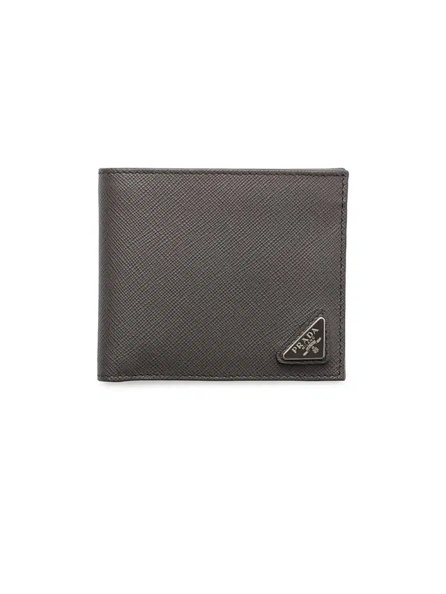 Men's Saffiano Leather Wallet - Grey