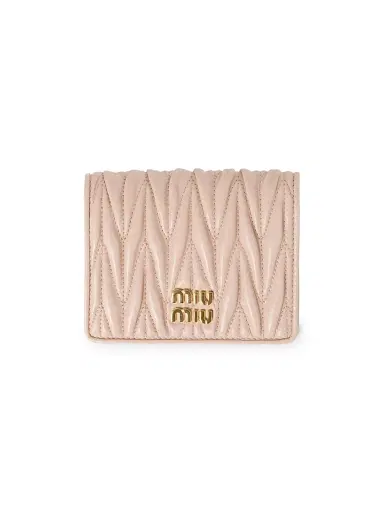 Miu Miu Women's Small Matelassé Nappa Leather Wallet | Thumbnail 1 Miu Miu Women's Small Matelassé Nappa Leather Wallet | Thumbnail 1