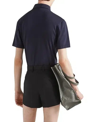 Prada Men's Short-Sleeved Cotton Polo Shirt | Thumbnail 5