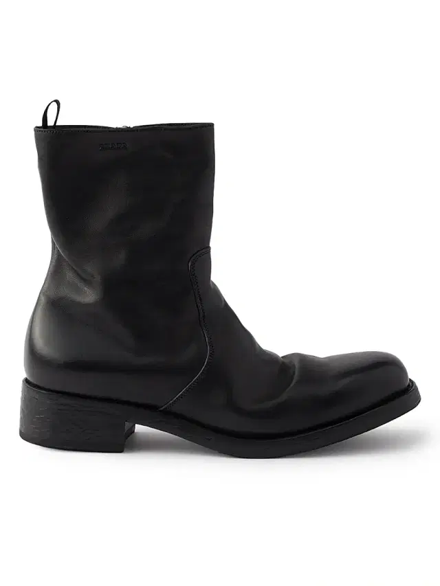 Prada Men's Leather Zipper Boots - Black