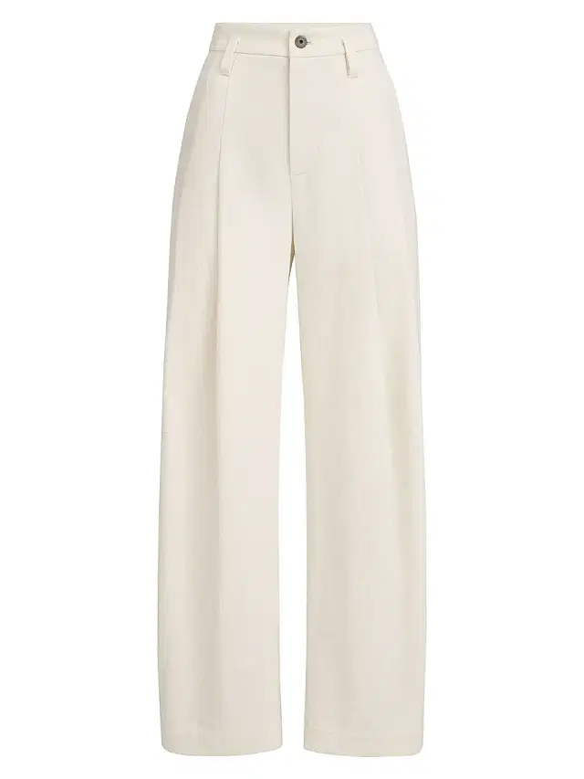 Brunello Cucinelli Women's Dyed Cotton and Wool Wrinkled Denim Five Pocket Baggy Jeans - Panama