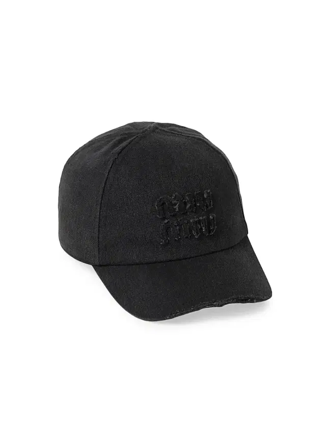 Miu Miu Women's Denim Baseball Cap - Black