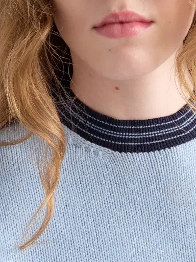 Prada Women's Cashmere Crew-Neck Sweater - Blue - Size 10 | Thumbnail 6