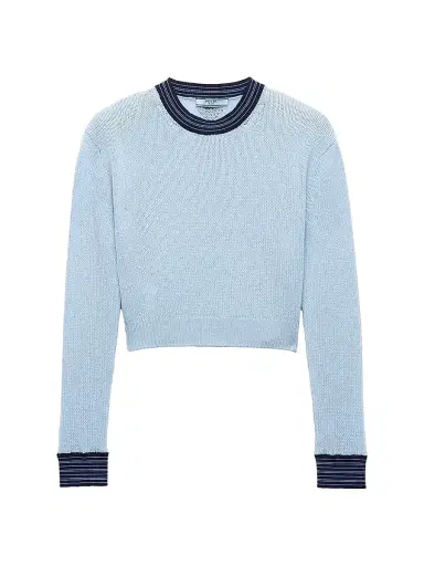 Prada Women's Cashmere Crew-Neck Sweater - Blue - Size 10 | Thumbnail 1