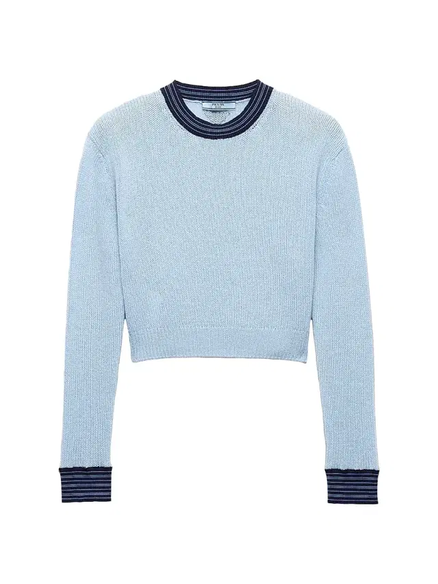 Women's Cashmere Crew-Neck Sweater - Blue