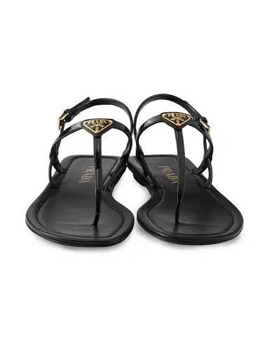 Prada Women's Patent Leather Thong Sandals - Black - Size 9.5 | Thumbnail 2 Prada Women's Patent Leather Thong Sandals - Black - Size 9.5 | Thumbnail 2