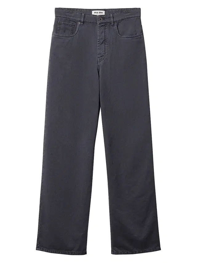 Miu Miu Women's Light Denim Pants - Grey