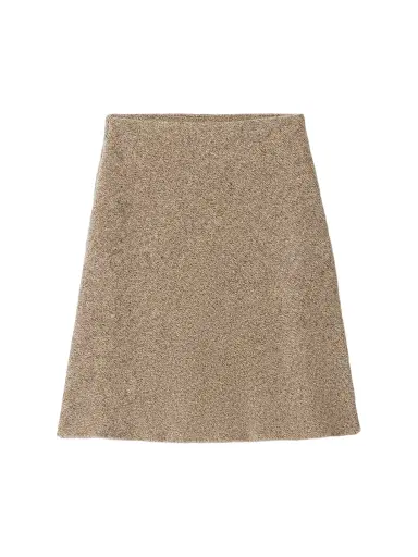Miu Miu Women's Wool Knit Skirt - Beige Khaki - Size 4 | Thumbnail 1
