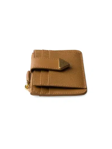 Prada Women's Saffiano and Smooth Leather Card Holder - Brown | Thumbnail 3 Prada Women's Saffiano and Smooth Leather Card Holder - Brown | Thumbnail 3
