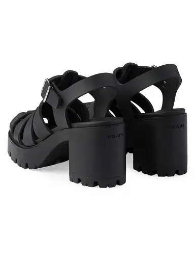 Prada Women's Rubber Platform Sandals | Thumbnail 3 Prada Women's Rubber Platform Sandals | Thumbnail 3