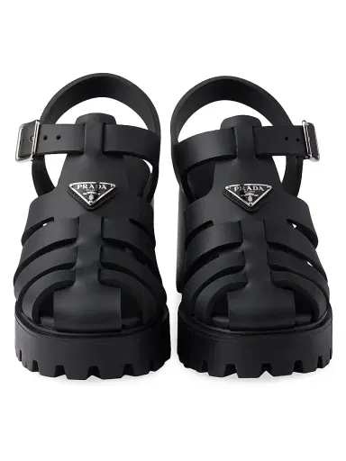 Prada Women's Rubber Platform Sandals | Thumbnail 4 Prada Women's Rubber Platform Sandals | Thumbnail 4