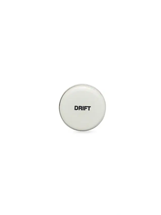 Men's Enameled Metal Earring - White