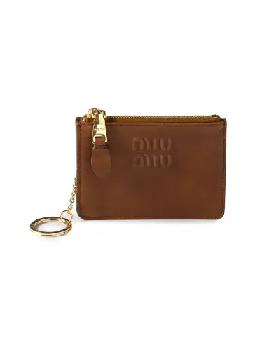 Miu Miu Women's Nappa Leather Card Holder | Thumbnail 3 Miu Miu Women's Nappa Leather Card Holder | Thumbnail 3