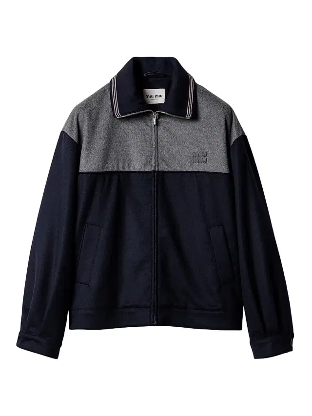 Women's Velour Blouson Zipper Jacket - Blue