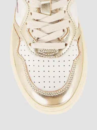 Autry Women's Medalist Metallic Leather Low-Top Sneakers - Platinum - Size 6 | Thumbnail 4