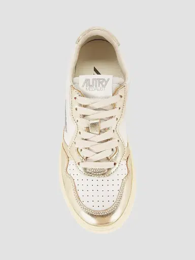 Autry Women's Medalist Metallic Leather Low-Top Sneakers - Platinum - Size 6 | Thumbnail 5