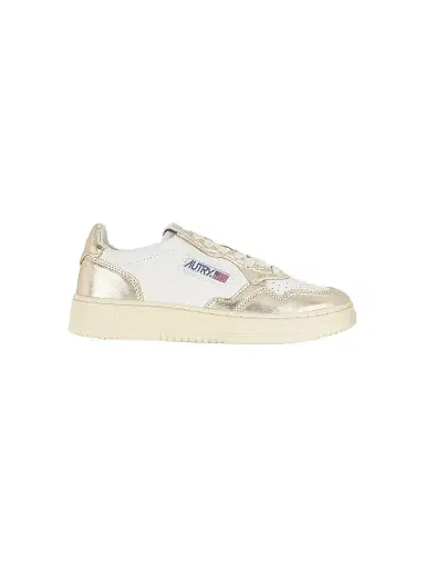 Autry Women's Medalist Metallic Leather Low-Top Sneakers - Platinum - Size 6 | Thumbnail 1