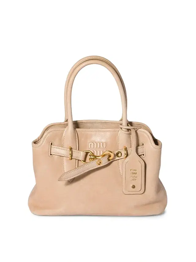 Miu Miu Women's Aventure Nappa Leather Top Handle Bag - Beige Khaki