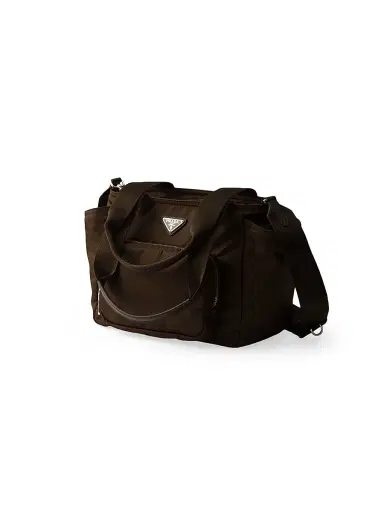 Prada Women's Re-Nylon Tote Bag - Dark Brown | Thumbnail 2 Prada Women's Re-Nylon Tote Bag - Dark Brown | Thumbnail 2
