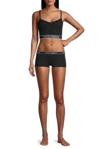 Dolce & Gabbana Women's Logo Band Boyshorts - Nero - Size XL | Thumbnail 2 Dolce & Gabbana Women's Logo Band Boyshorts - Nero - Size XL | Thumbnail 2