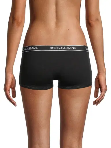 Dolce & Gabbana Women's Logo Band Boyshorts - Nero - Size XL | Thumbnail 4 Dolce & Gabbana Women's Logo Band Boyshorts - Nero - Size XL | Thumbnail 4