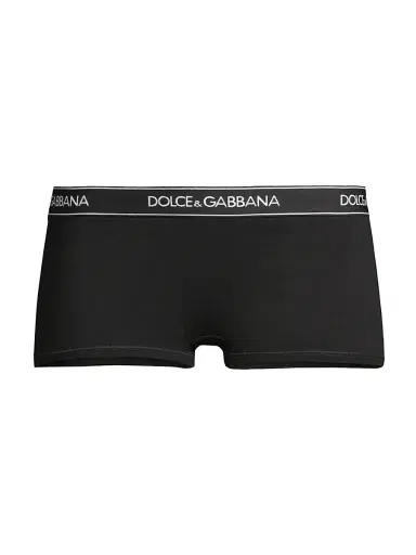 Dolce & Gabbana Women's Logo Band Boyshorts - Nero - Size XL | Thumbnail 1 Dolce & Gabbana Women's Logo Band Boyshorts - Nero - Size XL | Thumbnail 1