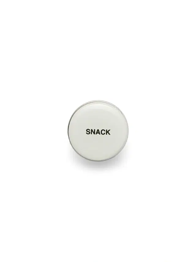 Men's Enameled Metal Earring - White