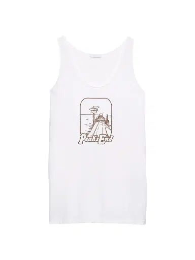 Prada Men's Printed Cotton Tank Top - White | Thumbnail 1