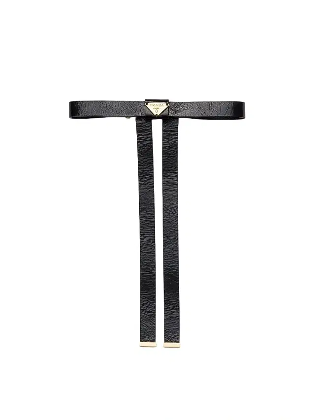 Prada Women's Leather Hair Clip - Black