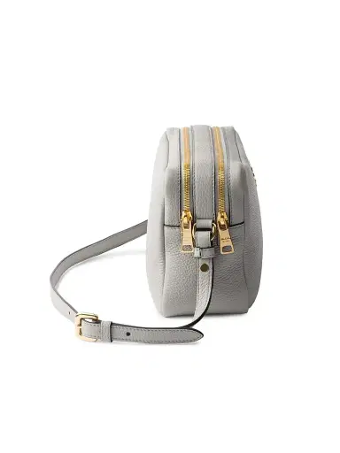 Prada Women's Small Leather Shoulder Bag - Grey | Thumbnail 4 Prada Women's Small Leather Shoulder Bag - Grey | Thumbnail 4
