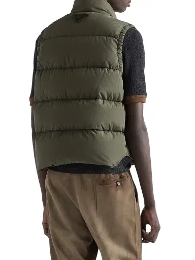 Prada Men's Cotton Down Vest - Green | Thumbnail 4 Prada Men's Cotton Down Vest - Green | Thumbnail 4