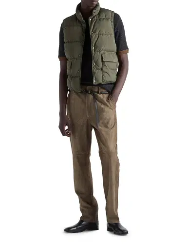 Prada Men's Cotton Down Vest - Green | Thumbnail 7 Prada Men's Cotton Down Vest - Green | Thumbnail 7