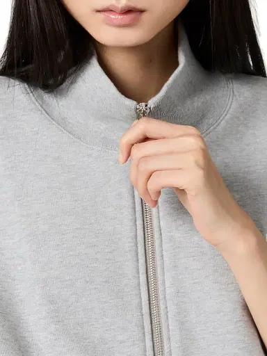 Miu Miu Women's Cotton Fleece Vest Sweatshirt - Grey - Size Large | Thumbnail 5 Miu Miu Women's Cotton Fleece Vest Sweatshirt - Grey - Size Large | Thumbnail 5