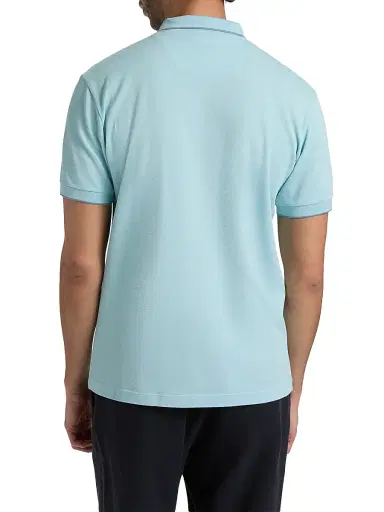 Giorgio Armani Men's Cotton Jersey Polo Shirt - Solid Turquoise - Size 46 | Thumbnail 5