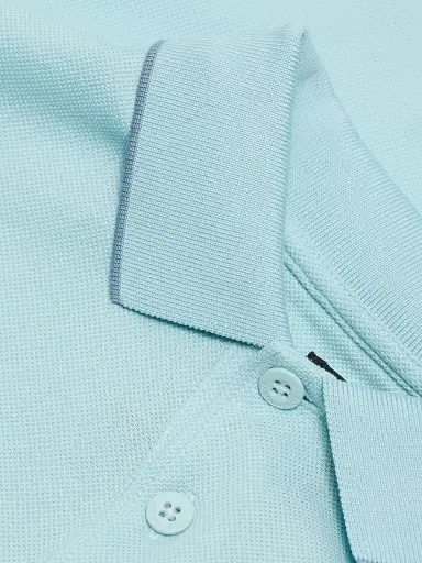 Giorgio Armani Men's Cotton Jersey Polo Shirt - Solid Turquoise - Size 46 | Thumbnail 7