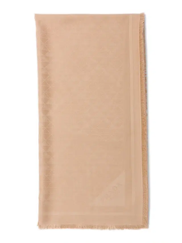 Women's Symbole Silk and Wool Jacquard Shawl - Beige