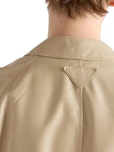 Prada Men's Nappa Leather Coat - Beige Khaki - Size 40 | Thumbnail 5 Prada Men's Nappa Leather Coat - Beige Khaki - Size 40 | Thumbnail 5