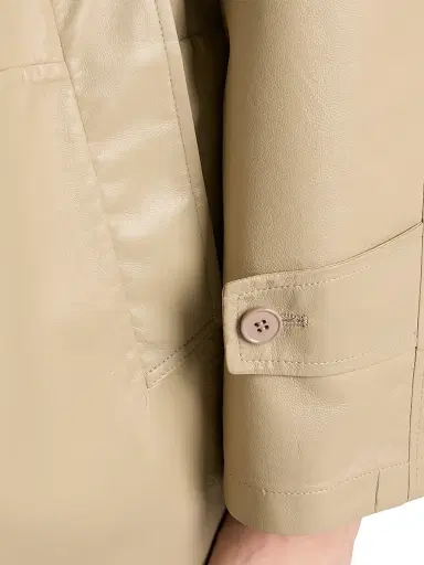 Prada Men's Nappa Leather Coat - Beige Khaki - Size 40 | Thumbnail 6 Prada Men's Nappa Leather Coat - Beige Khaki - Size 40 | Thumbnail 6
